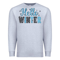 Heather Grey hello winter Premium Sweatshirt - JahusDesignShop