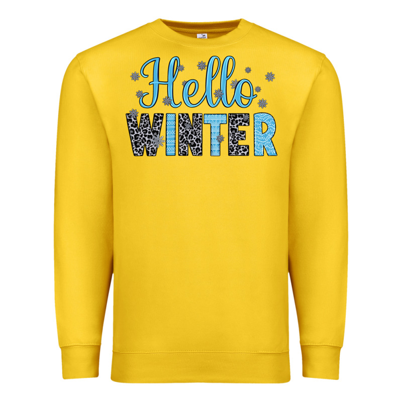 Hello Winter Premium Sweatshirt by JahusDesignShop | Teevron