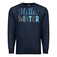 Navy hello winter Premium Sweatshirt - JahusDesignShop