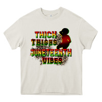 Thick Thighs Juneteenth Vibes Cowgirl Heavy Core Tee | Teevron
