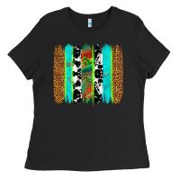 Black western brushstrokes Ladies Tee - OliviaCreatesArt