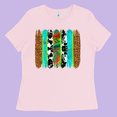 Western Brushstrokes Ladies Tee Designed By Oliviacreatesart