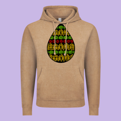 African Masks Teardrop Vintage Hoodie Designed By Bundleandbundleshop