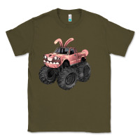 Army Green Easter monster truck Easter Day Classic Tee - HowdyJamesFarm