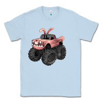 Dusty Blue Easter monster truck Easter Day Classic Tee - HowdyJamesFarm