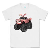White Easter monster truck Easter Day Classic Tee - HowdyJamesFarm