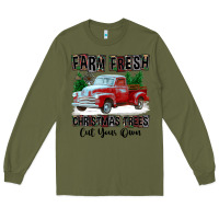 Army Green Farm Fresh Christmas Trees Cut Your Own Long Sleeve Tee - FaDigitalArtStudio