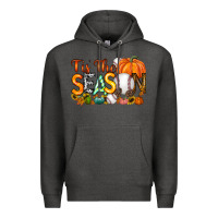 Charcoal Heather tis the season baseball Premium Hoodie - RacoonDesign