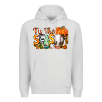 Dove Grey tis the season baseball Premium Hoodie - RacoonDesign