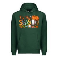 Sports Green tis the season baseball Premium Hoodie - RacoonDesign