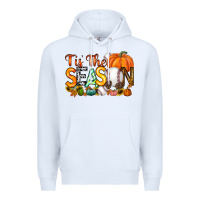 White tis the season baseball Premium Hoodie - RacoonDesign