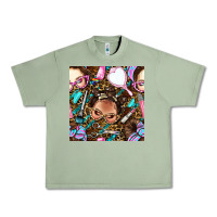 Oil Green hairdresser messy bun hand mirror and scissors with leopard and tiger  Urban Heavy Tee - BundleAndBundleShop