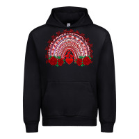 Black valentines day rainbow with roses Urban Hoodie - RanaPortraitStore