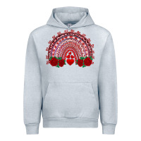 Heather Grey valentines day rainbow with roses Urban Hoodie - RanaPortraitStore