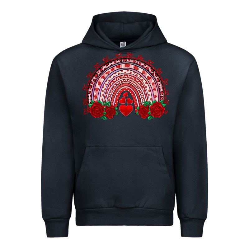 Valentines Day Rainbow With Roses Urban Hoodie by RanaPortraitStore | Teevron