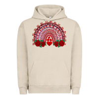 Pigment French Oak valentines day rainbow with roses Urban Hoodie - RanaPortraitStore