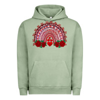 Pigment Oil Green valentines day rainbow with roses Urban Hoodie - RanaPortraitStore
