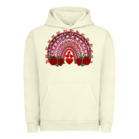 Pigment Pistachio valentines day rainbow with roses Urban Hoodie - RanaPortraitStore