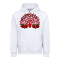 White valentines day rainbow with roses Urban Hoodie - RanaPortraitStore