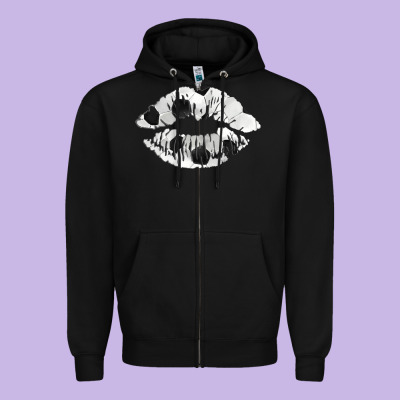 Soccer Lips Zipper Hoodie Designed By Adodesignshop