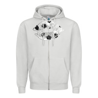 Dove Grey soccer lips Zipper Hoodie - AdoDesignShop