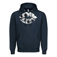 Navy soccer lips Zipper Hoodie - AdoDesignShop