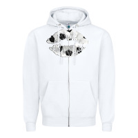 White soccer lips Zipper Hoodie - AdoDesignShop