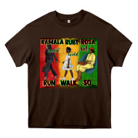 Chocolate Brown rosa sat so ruby could walk so kamala could run tu Heavy Core Tee - CowGirlArtShop
