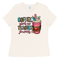 Bone coffee gives me teacher powers Ladies Tee - OliviaCreatesArt