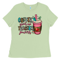 Matcha coffee gives me teacher powers Ladies Tee - OliviaCreatesArt