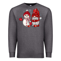 Charcoal Heather snowman gnome Premium Sweatshirt - JahusDesignShop