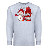 Heather Grey snowman gnome Premium Sweatshirt - JahusDesignShop
