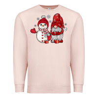 Pale Pink snowman gnome Premium Sweatshirt - JahusDesignShop