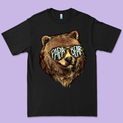 Papa Bear Premium Tee Designed By Howdyjamesfarm