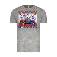 Cloud Rock Fourth Of July Truck American Flag Vintage Tee - FaDigitalArtStudio