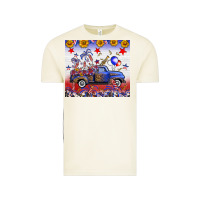 Vintage Arctic Fourth Of July Truck American Flag Vintage Tee - FaDigitalArtStudio