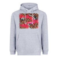 Heather Grey valentine's day cowhide leopard background Heavyweight Hoodie - JahusDesignShop