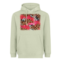 Matcha valentine's day cowhide leopard background Heavyweight Hoodie - JahusDesignShop