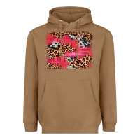 Toasted Coconut valentine's day cowhide leopard background Heavyweight Hoodie - JahusDesignShop