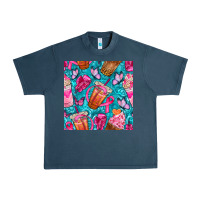 Midnight Navy breast cancer coffee cups with butterfly seamless pattern bbs Urban Heavy Tee - BundleAndBundleShop