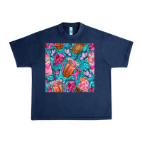 Navy breast cancer coffee cups with butterfly seamless pattern bbs Urban Heavy Tee - BundleAndBundleShop