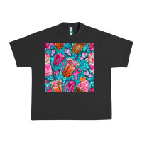 Pigment Black breast cancer coffee cups with butterfly seamless pattern bbs Urban Heavy Tee - BundleAndBundleShop