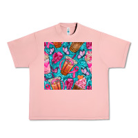 Salmon breast cancer coffee cups with butterfly seamless pattern bbs Urban Heavy Tee - BundleAndBundleShop