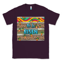 Plum He is risen tumbler Easter Day Classic Tee - HowdyJamesFarm