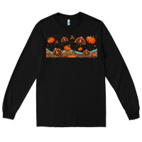 Black turkey thanksgiving pumpkin libbey glass Long Sleeve Tee - BundleAndBundleShop