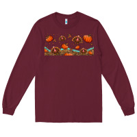 Burgundy turkey thanksgiving pumpkin libbey glass Long Sleeve Tee - BundleAndBundleShop