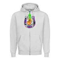 Dove Grey horseshoe halloween Zipper Hoodie - AdoDesignShop