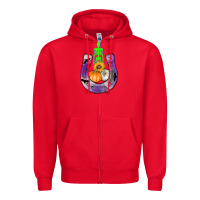 Red horseshoe halloween Zipper Hoodie - AdoDesignShop
