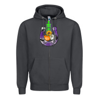 Smoke horseshoe halloween Zipper Hoodie - AdoDesignShop
