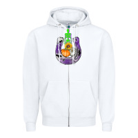 White horseshoe halloween Zipper Hoodie - AdoDesignShop